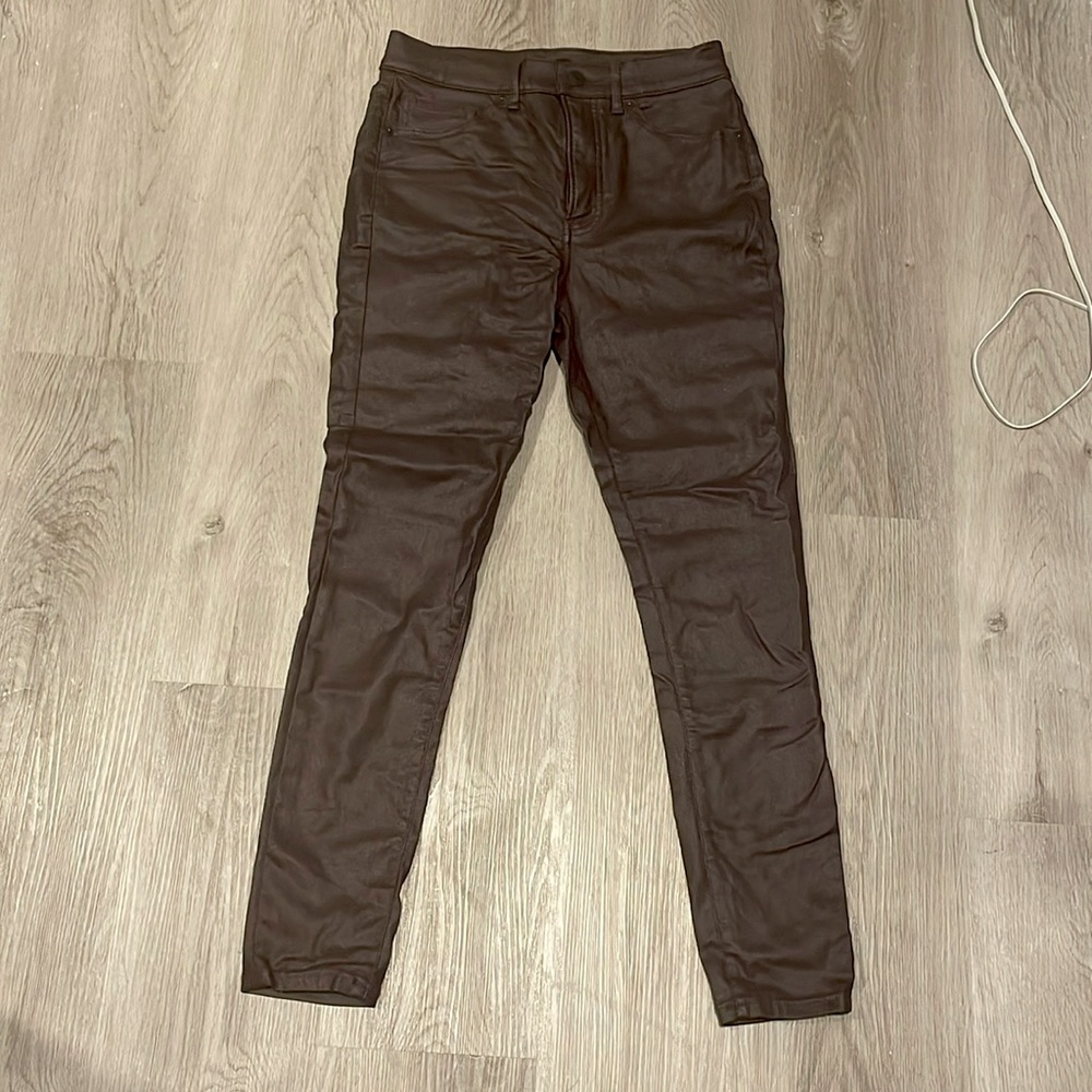Purple stretch high rise skinny jeans